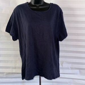 Silver for Her Women's Dark Blue Short Sleeve Blouse Size 3XL